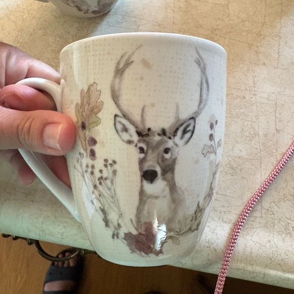 Pfaltzgraff Woodland Retreat Set of 4 coffee mugs EUC Deer Rustic  🦌 - Picture 7 of 9